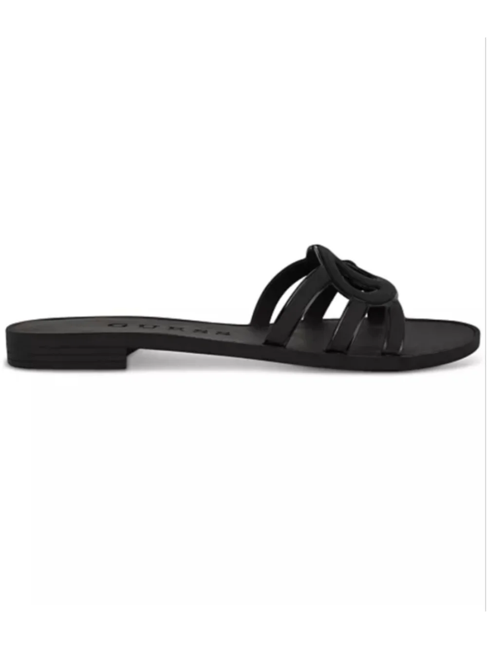 Guess Women's Elyho Jelly Cutout Logo Flat Sandals size 8 Slippers